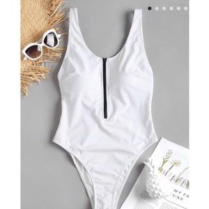 White One Piece Swimsuit